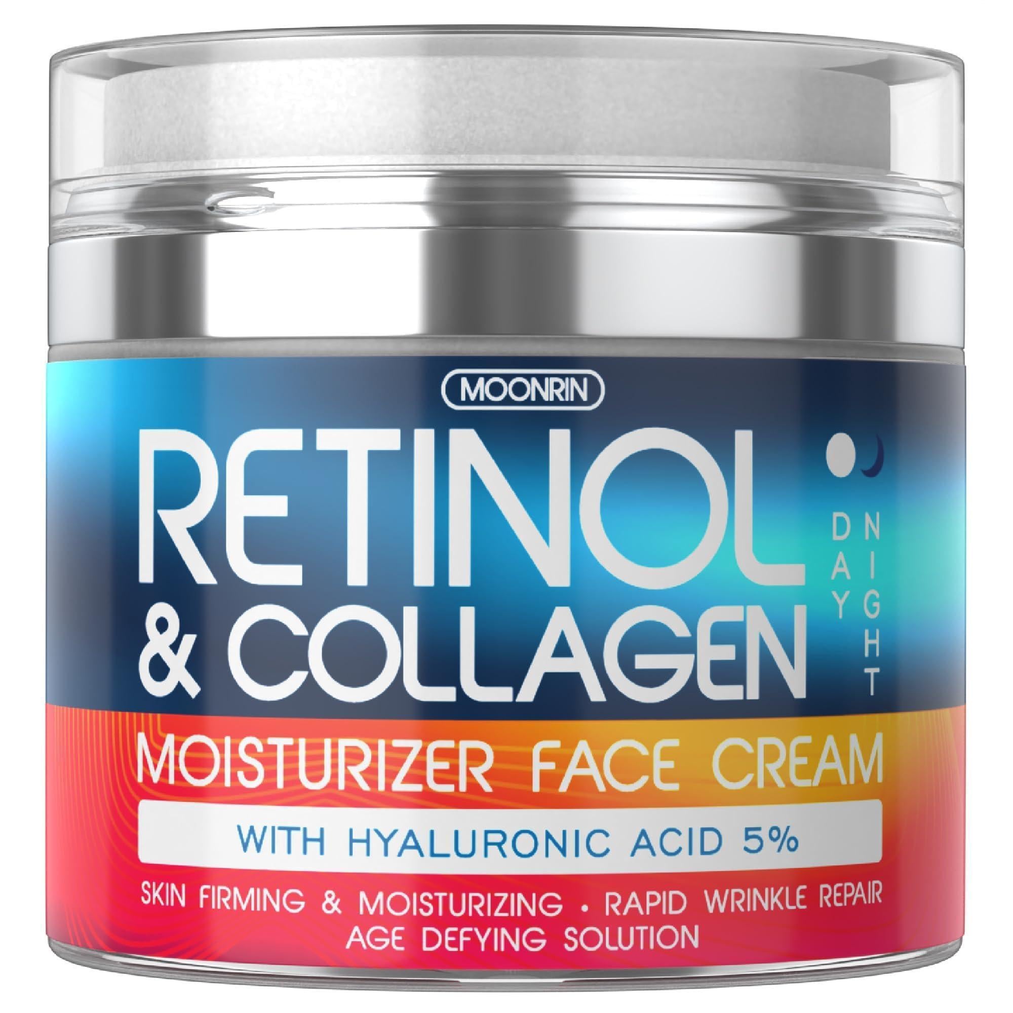 Crème au Rétinol pour le Visage: Hydratant au Collagène et Rétinol avec Acide Hyaluronique