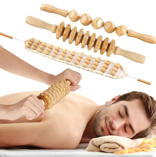 Ensemble de Rouleaux à Main en Bois Anti-Cellulite (Options Multiples)