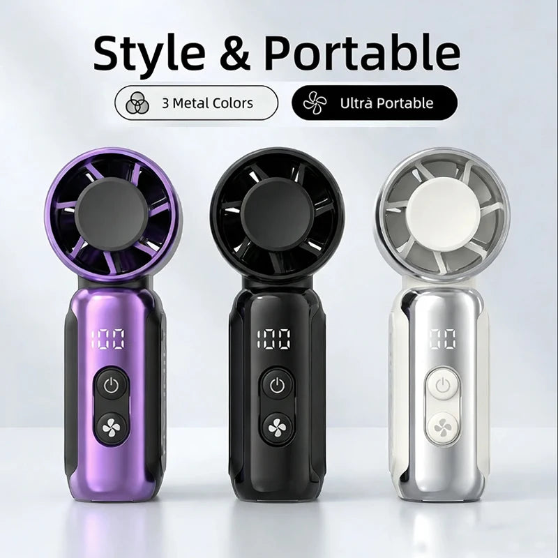 Mini handheld fan, portable small electric fan, USB charging portable pocket fan, suitable for outdoor, travel, and office use