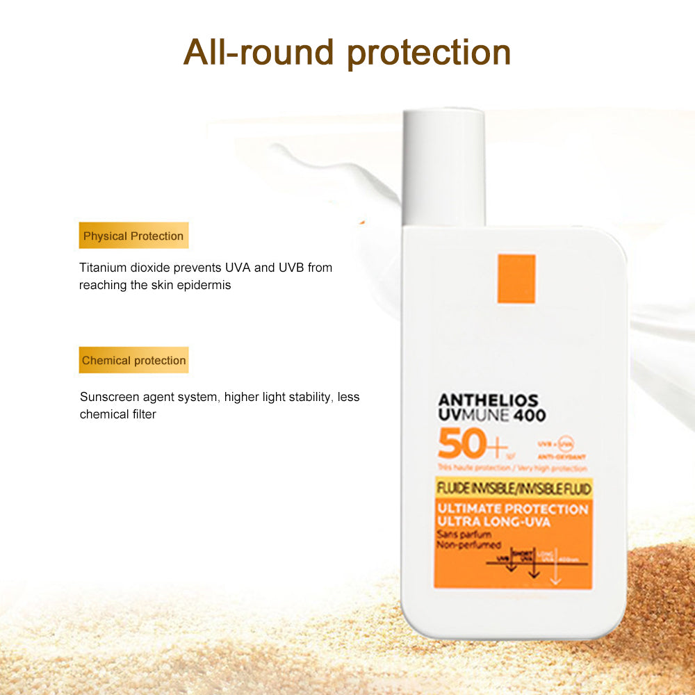 Crème Solaire Légère SPF 50 pour Peau Sensible
