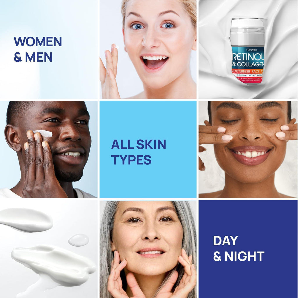Crème au Rétinol pour le Visage: Hydratant au Collagène et Rétinol avec Acide Hyaluronique