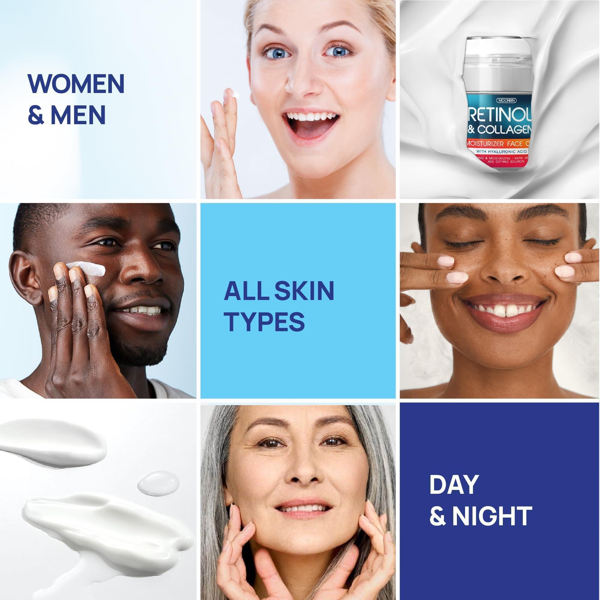Crème au Rétinol pour le Visage: Hydratant au Collagène et Rétinol avec Acide Hyaluronique